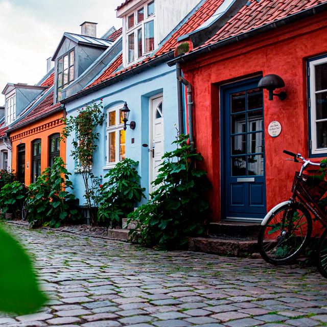 Boliger i forskellige farver